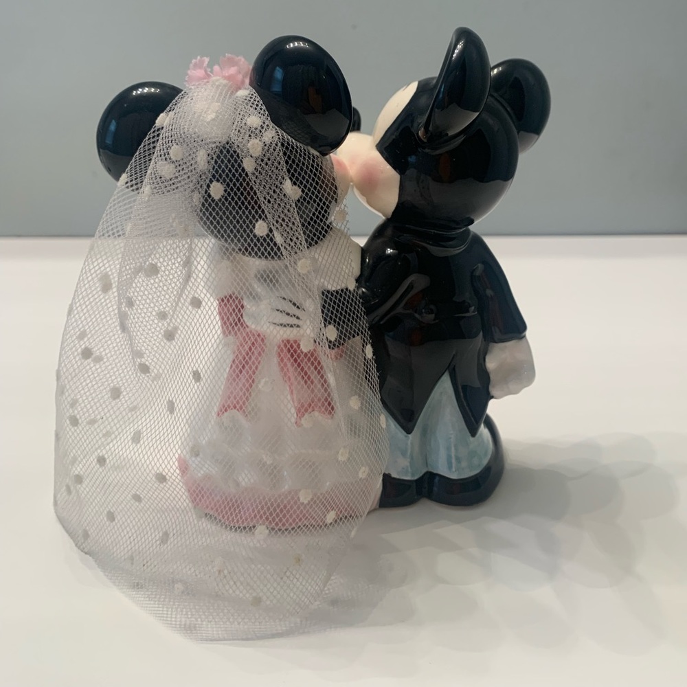 💕Wedding Day Bridal Couple Minnie & Mickey Vintage Piece - Picture 4 of 12